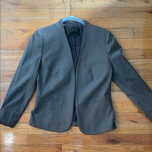 Collarless JCrew Gray Blazer